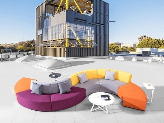 Modular Collaboration Space Furniture Collaborative Sofa Wooden Frame
