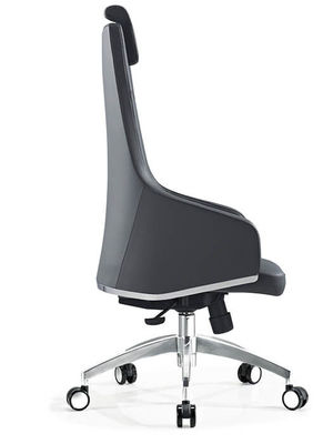 Tilting Cowhide Executive Leather Office Chair High Density