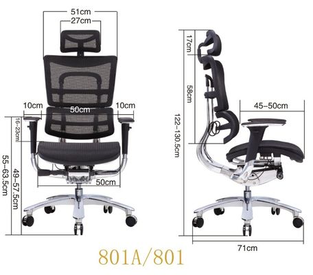 Center Tilting Executive Ergonomic Home Office Chairs Height Adjustable