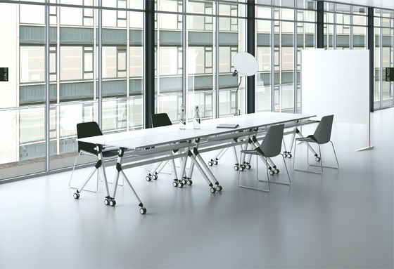 Adjustable Conference Table Chairs With Wheels ISO Certificated