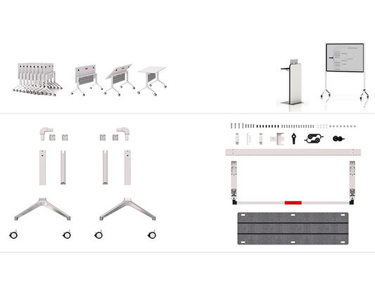 Meeting Hall Chairs Armless Conference Room Chairs Powder Coating Steel
