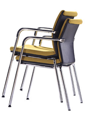 Ergonomic Leather Boardroom Chairs Stacking Conference Room Chairs