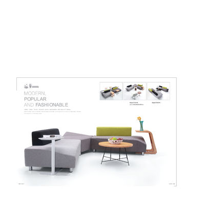 Classical Custom Shared Workplace Furniture Fabric Office Lobby Collaborative Sofa