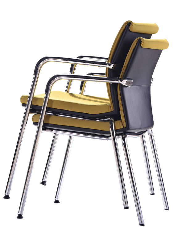 Ergonomic Leather Boardroom Chairs Stacking Conference Room Chairs
